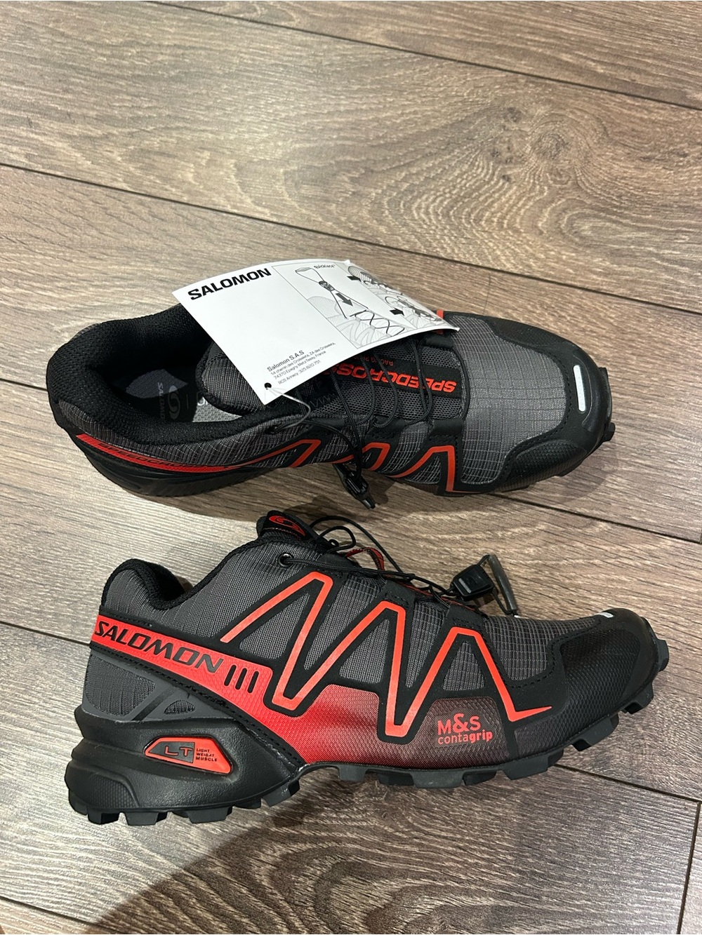 Salomon Women's Trail Running Shoes - Gray & Red